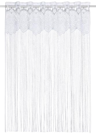 Sehlbach Fadengardine Spitzenstickerei, Weiß, 100 x 100 cm Bistrogardine, Elegante Atmosphäre, Romantische Note, Lichtdurchlässig, Einfache Anbringung