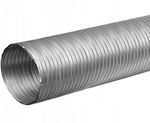 DOSPEL Alu Flexrohr Ø120/ 3m – Hitzebeständig & Korrosionsfrei – Aluflexrohr für Lüftung, Abluft, Kamin – Einfache Montage – Langlebig & Flexibel – Ideal für Küche, Bad & Werkstatt