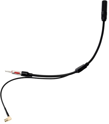 TNSLAND DAB Adapter für Autoradio, DAB Antennenadapter Kabel, Antenne Adapter zur Verbindung, DIN Buchse zu DIN & SMB, Kompatibel mit Pioneer Sony Alpine TechniSat, Blaupunkt