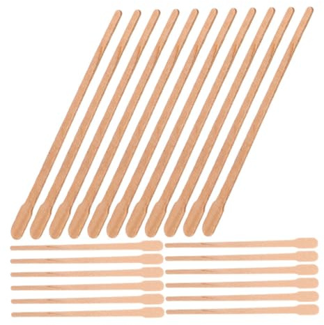 IWOWHERO 800 Stück Holz wachsstäbchen für Haarentfernung Kleine Ovale Waxing Applikatoren für Nase Augenbrauen Lippen und Körper Bruchfest Wiederverwendbar für Zuhause und Salon