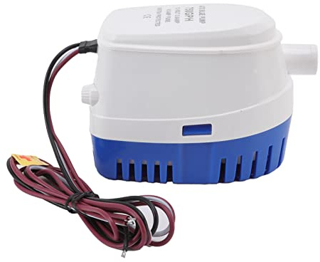 AKLOSIPY Schlagfeste Mini-DC-Tauchpumpe mit Schwimmerschalter, Ideal für Boote, Aquarien und Poolanwendungen. 【12 V/3 A/6 A Sicherung】 (12V)