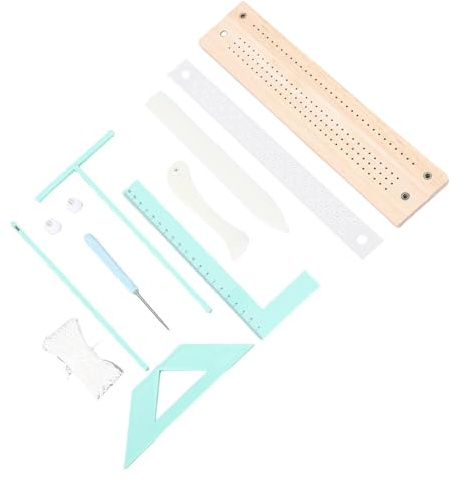 Greensen Juego Completo de Herramientas de Encuadernación, Kit de álbumes de Recortes de Madera de Haya con Diseño Portátil, Perfecto para Diarios y álbumes de Bricolaje