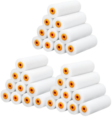Lot de 30 rouleaux de peinture en mousse haute densité de 10 cm - Petit rouleau de peinture pour la maison et les meubles et la décoration