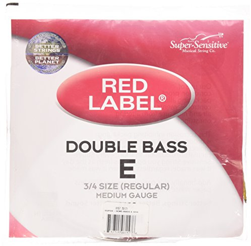 Super Sensitive Red Label Bass E String 3/4 Regular