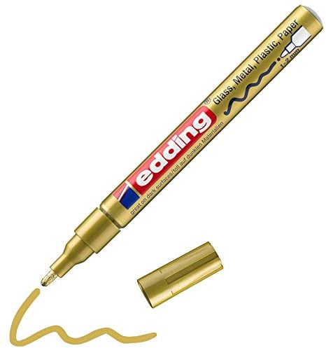 edding Glanzlack-Marker creative 751, 1 - 2 mm (Einzelstift, gold)