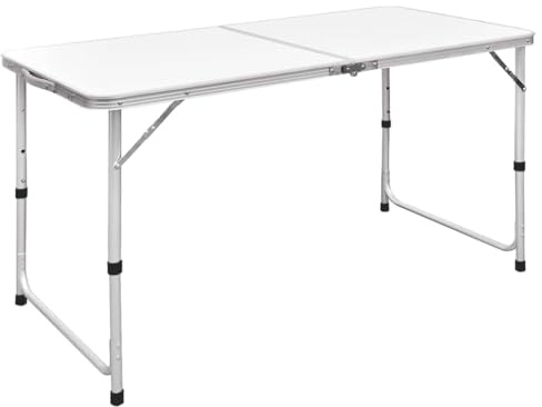 vidaXL Campingtisch Klappbar Höhenverstellbar Aluminium 120x60 cm
