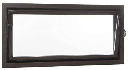 ACO 900x600mm Einfachglas Nebenraumfenster mit Kippflügel braun Kellerfenster