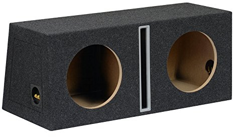 Maxxcount Doppel Basstunnel Subwoofer-Leergehäuse 10″/25cm 2x35L