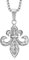 BOBIJOO Jewelry - Pendentif Argenté Fleur de Lys Patriote templier Royaliste Acier Strass + Chaîne