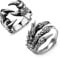 EQLEF Dragon Claw Ring Set, Gothic, verstellbar, Wild, Alondra, offen, Punk, Ring, Geschenk, Cool, Drache, Ring für Männer und Frauen, Stahl, Ohne Stein (C)
