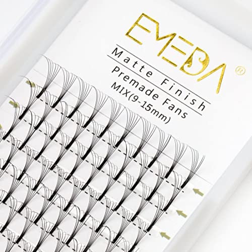 EMEDA cils volume russe 6D 0.07mm D curl cils extension de cils professionnel 9mm 12mm 15mm faux cils naturel Premade Eyelash Naturel Extension Cils Volume Russe Bouquet (6D 0.07 D mix)