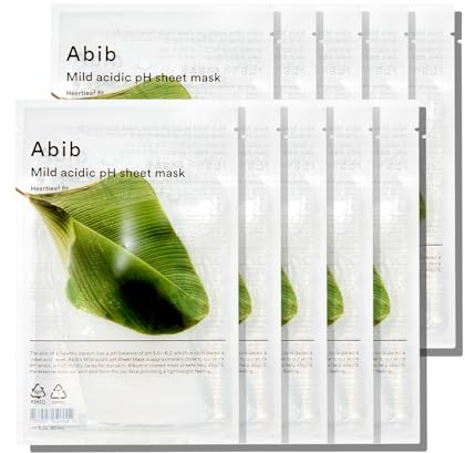 Abib Mild acidic pH sheet mask Heartleaf Fit 30ml (10pcs)