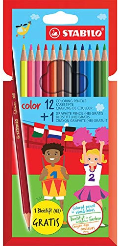 STABILO Buntstifte Color 12er Promo-Etui + Bleistift