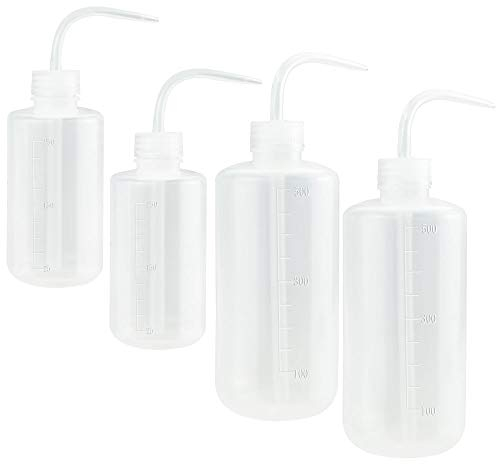 TANCUDER 4 Pezzi Bottiglie da Spremere Bottiglia d'Irrigazione Innaffiare Piante Bottiglia Plastica Annaffiatoi con Bocca Stretta Bottiglie Lavaggio per Giardinaggio Piante Grasse e Fiori (250/500ML)