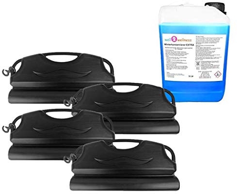 Pool Überwinterungsset mit Winterkonservierer EXTRA 3,0 l Plus 4 x Pool Eisdruckpolster a 50cm