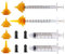 betevie Mini and Original Nipple with Syringes for Puppy Kitten Squirrels and Other Newborn Pets - 6 Pack