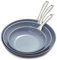 Greenpan Lima Healthy Ceramic Nonstick, 8 10 and 12 Frying Pan Skillet Set, Gray