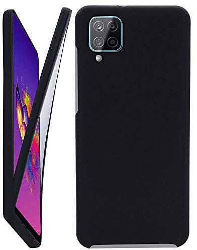 CEKA TECH Coque pour Samsung Galaxy A12, Protection intégrale Avant + arrière en Rigide, Housse Etui Tactile 360 degré – Antichoc, Transparent pour (Samsung A12, Noir)