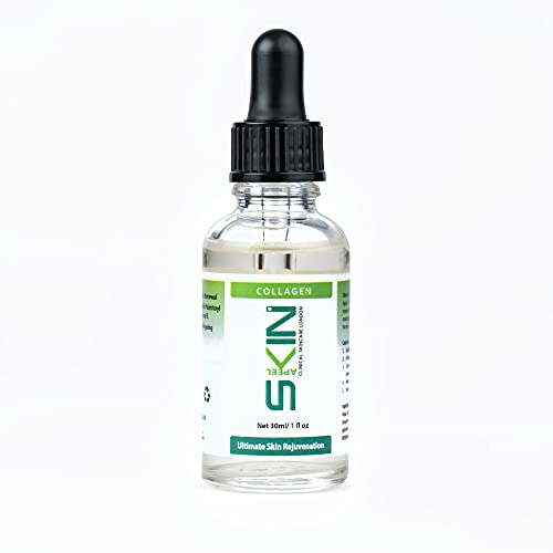 Collagen Gesichtsserum Skinapel® Anti-Aging-Serum für Gesicht und Hals, 30 ml – Antifalten-Boosting-Komplex-Gesichtsserum, ideal für die Verwendung mit Dermarollern – hergestellt in Großbritannien