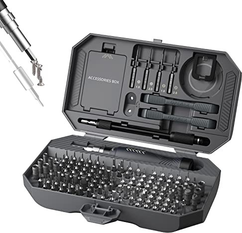 Jakemy Precision Screwdriver Set, Laptop Tool Kit, JAKEMY 164 in 1 Professional Computer Screwdrivers Repair Kit T5 T6 Torx Screwdriver Eyeglass, Switch, Rc Car, Toys, Modding, DIY, S (YF-FO-164)