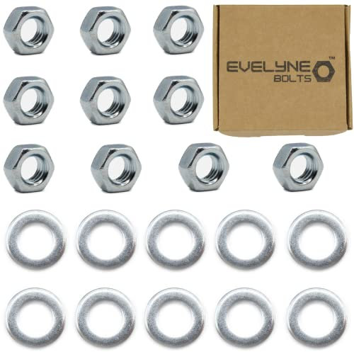 5mm Nuts & Washers Set. 10 – M5 Steel Nuts & 10 – M5 Form A Flat Washers.