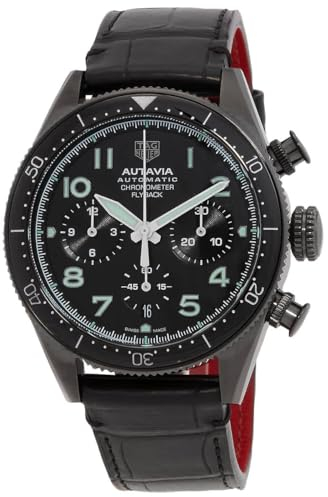 TAG Heuer Herren Classic Autavia Chronometer Flyback Automatik Chronograph - Ø42mm CBE511C.FC8280 Schwarz 42mm Classic