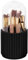 JessLab Porte Pinceaux de Maquillage avec Couvercle, 360 degrés Organisateur de Pinceaux de Maquillage Rotatif Porte Cosmétiques Rotatif Rangement des Pinceaux pour Salle de Bain Comptoir Vanité