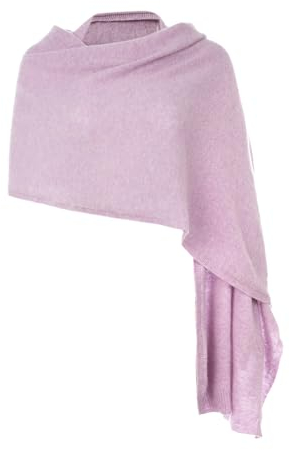 Embouro 100% Kaschmir Pashmina Schal für Frauen, gestrickter Schal aus reinem Kaschmir für den Winter (Lavendel)