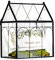 NCYP 19x12,5x23cm Boîtes en Verre Noir avec Couvercle, Pot de Plante de Terrarium Géométrique Verrouillable Fait à la Main, Décoration de Fête, Maison, Mariage (Boîte en Verre Uniquement)