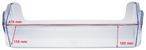 JCSPARES® - Balconcino Ripiano Porta Bottiglie 475 x 118 x 102 mm Per Frigorifero Congelatore Compatibile Con Samsung