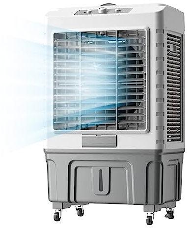 Condizionatore Refrigeratore d'aria Evaporativi for la Casa, Climatizzatore Portatile, Raffrescatore Aria ad Acqua, Oscillante a 120° | Grande Serbatoio dell'acqua | 3 Modalità Vento ( Color : 55L )