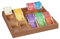 Relaxdays Sortierbox Holz, 15 Fächer, HxBxT: 3,5x32x26 cm, Aufbewahrungsbox für Tee, Perlen u. Nähzubehör, offen, Natur