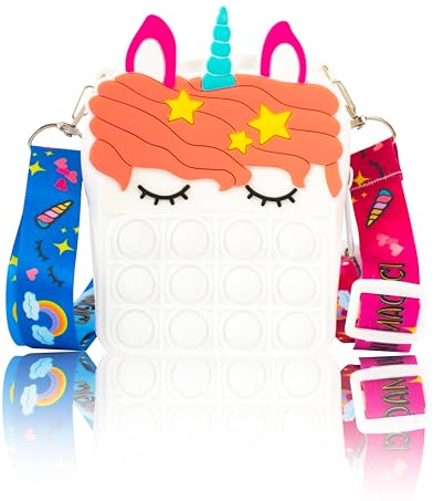 Chimpanzee Poppy Bag – Handtasche Pop IT – Tasche für Mädchen – Spielzeug zum Stressabbau, Weiß