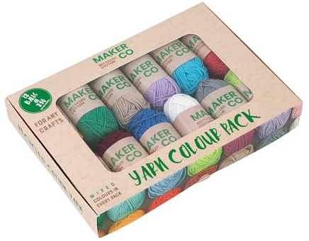MakerCo - Recycled Cotton Yarn - 12 Pack Box 25g Each Colour