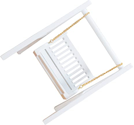 ibasenice Miniatur-schaukel Für Puppenhaus Maßstab 1:12 Mini-schaukel-Set Weiße Gartenschaukel Für Jungen Und Mädchen