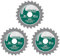 TOMAX Circular Saw Blade, 3-3/8-inch 24T, Carbide Tipped, Fast Cut TCT, Steel, 3 Pack, For Rockwell Versacut Versa Cut, Makita Cordless, Craftsman Nextec, Compatible with Metal