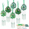 WEDNOK 9 Stück Blätter Windspiel Bastelset Kinder Palmenblätter Klangspiel Basteln Holz Palm Sunday Party Monstera Kreativsets für Mädchen Junge Hawaiian Luau Dschungel Tropische