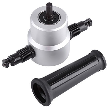 Cortador de Láminas de Metal Nibbler de Metal Accesorio de Taladro Herramienta de Chapa de Metal Utensilio de Acero Inoxidable Cobre Aluminio Herramienta de Nibbler de Metal de