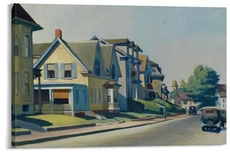 YOOSONG Poster, Motiv: Maler Edward Hopper, Sonne auf der Prospektstraße, Wandkunst, Poster, Heimdekoration, Bild, Leinwand, Malerei, Poster, 30 x 45 cm