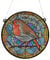 Image Industry Robins Appear Stained Glass Effect Suncatcher - Garden Gift - Memorial Gift (13cm)