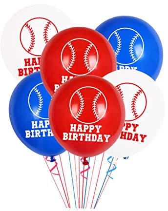 Abaodam 24st Baseball-latexballons Sportballons Luftballons Für Sportpartys Luftballons Für Kinderpartys Ballons Tischschmuck Urlaub Aluminiumballon Luftballons Für Baseball-partys