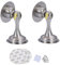 RJP Magnetic Door Stop, Robust Door Stoppers for Skirtings & Floors, Ideal Patio Door Stop and Magnetic Door Catch, Perfect for Indoor and Outdoor Use, Wall Mounted Door Holders (Silver, 2, Pack)