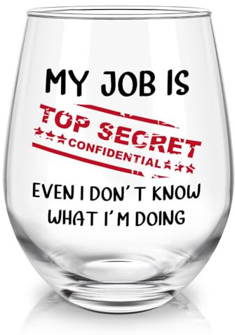 Joymaking Wine Glass Gift for Colleagues - Funny Novelty Gift for Men and Women - Christmas, Birthday, Work Colleague Present - 17oz