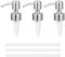 OWLMATE 3 Stück Seifenspender Pumpkopf für 26-28 mm Ersatzpumpe, Edelstahl für Küche Badezimmer Worktop Seife Shampoo Duschgel