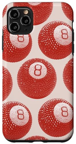 iPhone 11 Pro Max Aesthetic Retro Lucky Ball 8 Disco Pattern For Girl Women Case