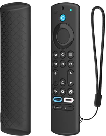 Silicone Case For Amazon Fire TV-4 Alexa Voice Remote, Drop Proof Shockproof Protective Case Cover For Amazon Fire TV-4 Alexa Voice Remote Controller (Black)