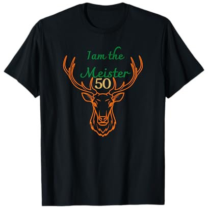 Ich bin Meister Jaegermeister Papa Mama Deer Bash Blowout Carousal T-Shirt