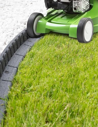 Gartenpalisade Palisade Beetumrandung Rasenkante Kunststoff Grau 120 cm