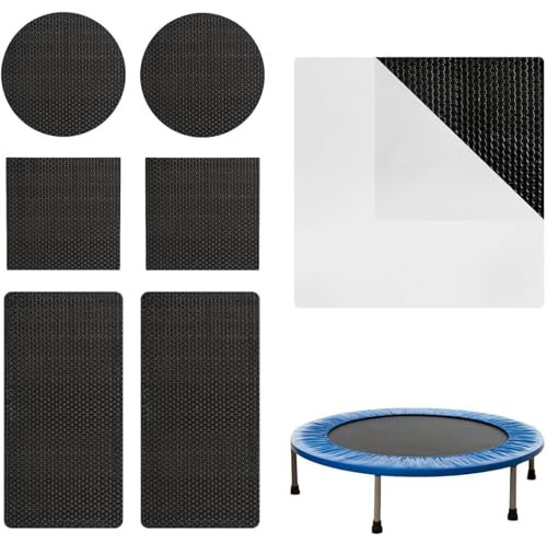 Generisch 6 St Trampolin Reparaturset Sprungtuch, Trampolin Flicken Reparatur Set Nylon Reparatur Patches Selbstklebende Nylon Patches Wasserdichte Reparatur Patches Von Rissen Oder Löchern