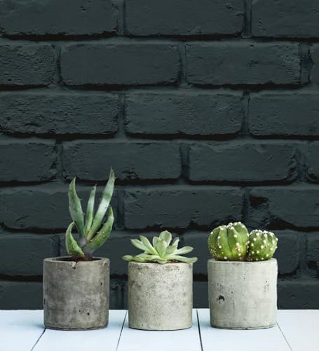 GAULAN 683531 Papier peint imitation mur de briques vintage bleu foncé pour mur salon chambre couloir jeune salle à mange tête de lit hall d'entrée - Rouleaux de 10 m x 0,53 m